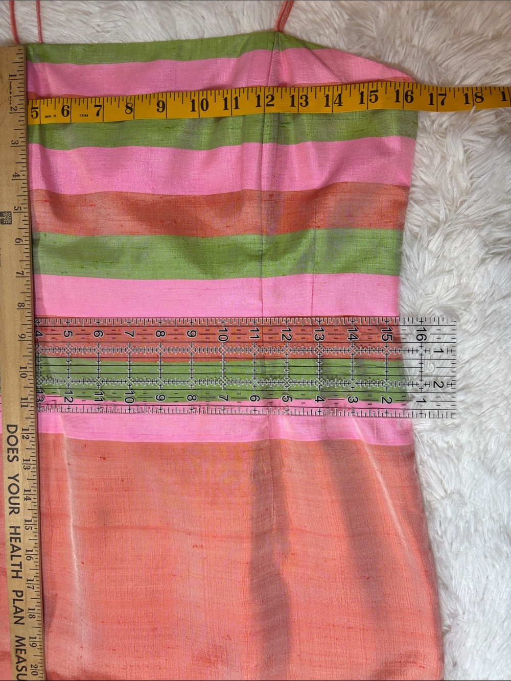 Vintage Silk Shantung Two Piece Suit Peach Pink Green Size Med Read Description - Picture 10 of 16